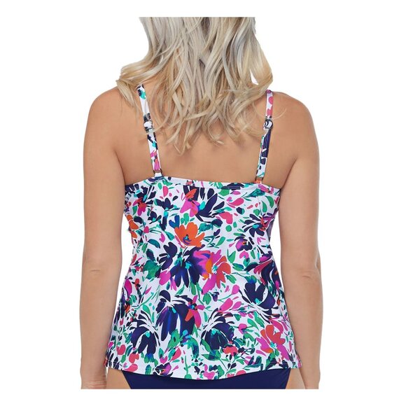 SOILED Island Escape Women's Sweetheart Underwire Tankini Top Size 12 $40 O275 - Picture 2 of 5